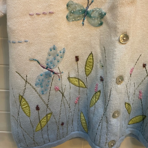 Vintage Susan Bristol Hand Embroidered Cardigan - Picture 4 of 11